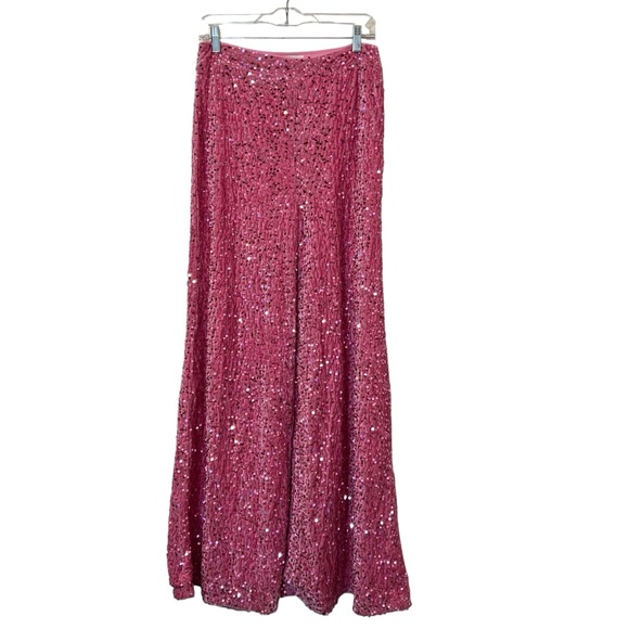 Faeriesty pink sequin wide leg pants in size large. - Picture 5 of 11